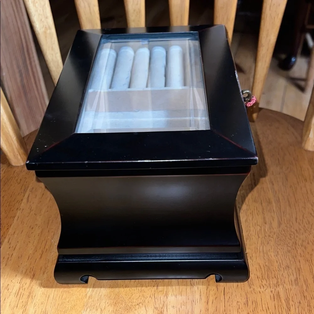 Bombay Jewelry Box 2005 solid dark wood 10